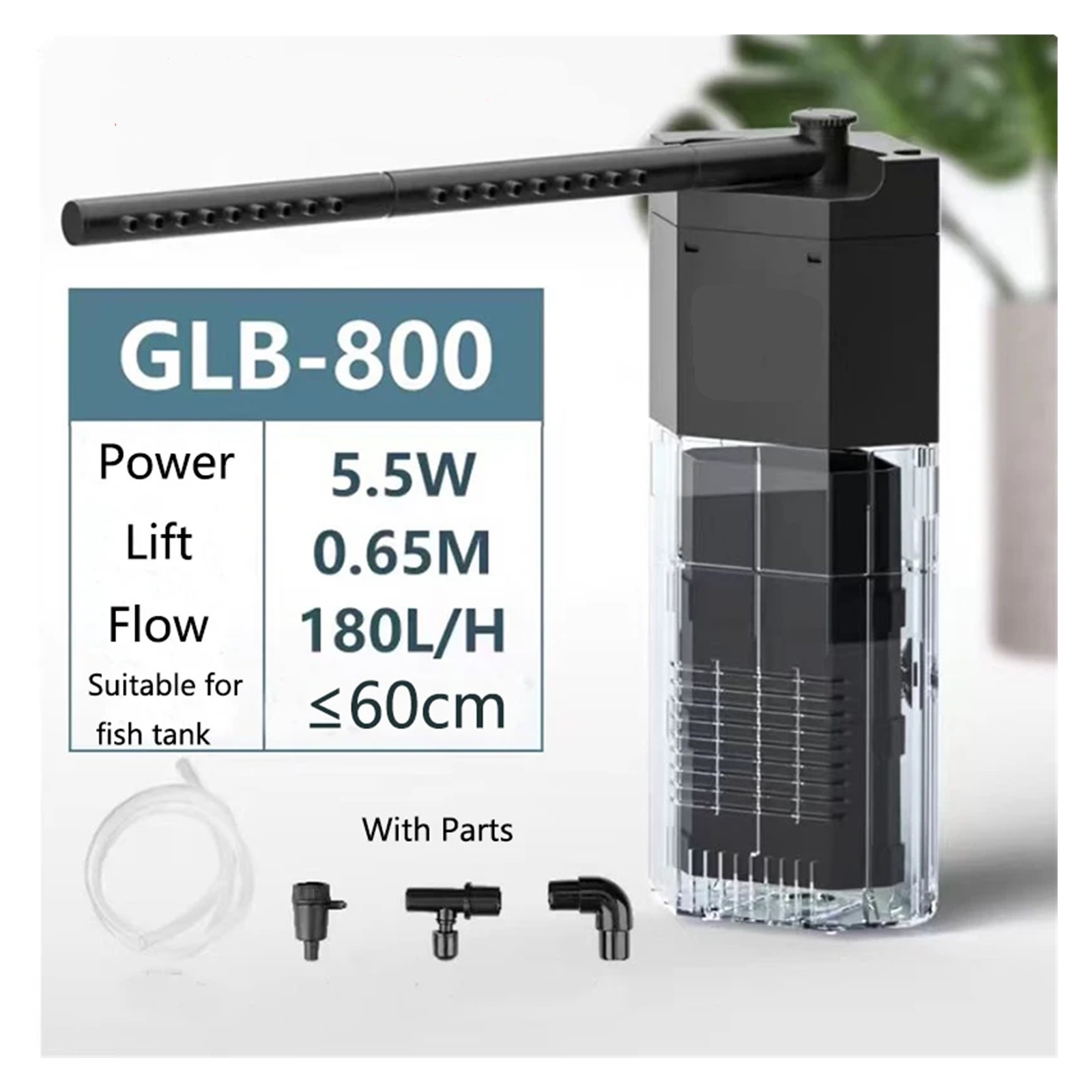 Internal Aquarium Filter Pump Fish Tank Submersible Silent Air Oxygen Aerator Internal Water Pump