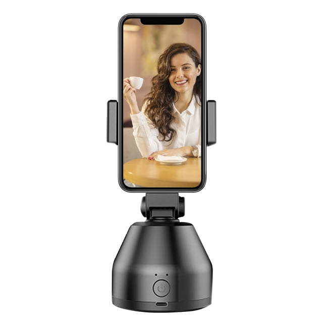 Graflsoa 360° Rotating Smart Tracking Ball Head Camera with Face Recognition, Black Battery Version (No AA Batteries Included)