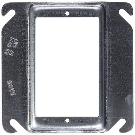 Hubbell-Raco 782 Square Mud Ring Cover, 1-Device, 1/2", Raised, 4" (Pack of 25)