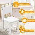thumbnail image 4 of Toddler Wooden Chair Pair, Kids Furniture for Eating, Reading, Playing 2 Pack (White), 4 of 9