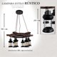 thumbnail image 3 of Lampara Colgante Vintage Redonda de Madera Dali, 3 of 6