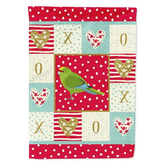 Carolines Treasures CK5524CHF  Zealand Parakeet Love Flag Canvas House Size Large multicolor