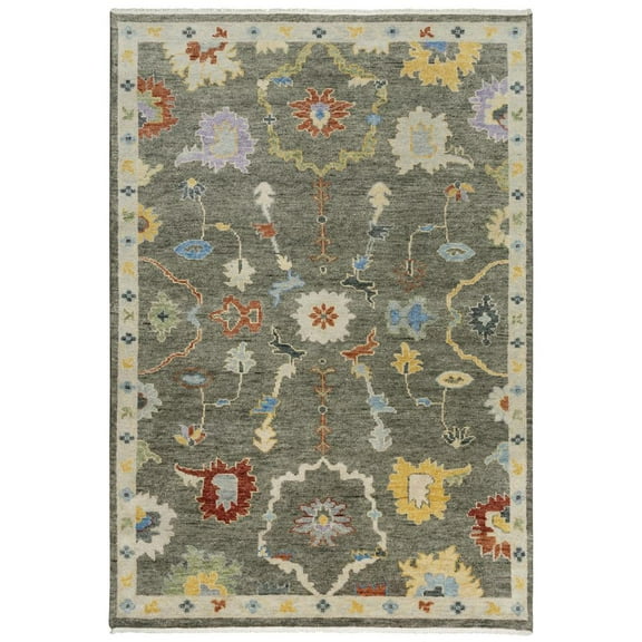 Alora Decor Muse 6' x 9' Gray/Brown/Red/Blue/Yellow Hand Knotted Area Rug