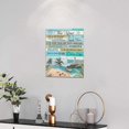 thumbnail image 2 of Nautical Beach Wall Art Ocean Lighthouse Palm Bathroom Decor Coastal Sea Turtle Boat Wall Pictures Canvas Prints Artwork Beach Themed Bathroom Decor For Bedroom Living Room Office Framed 12"x16", 2 of 6