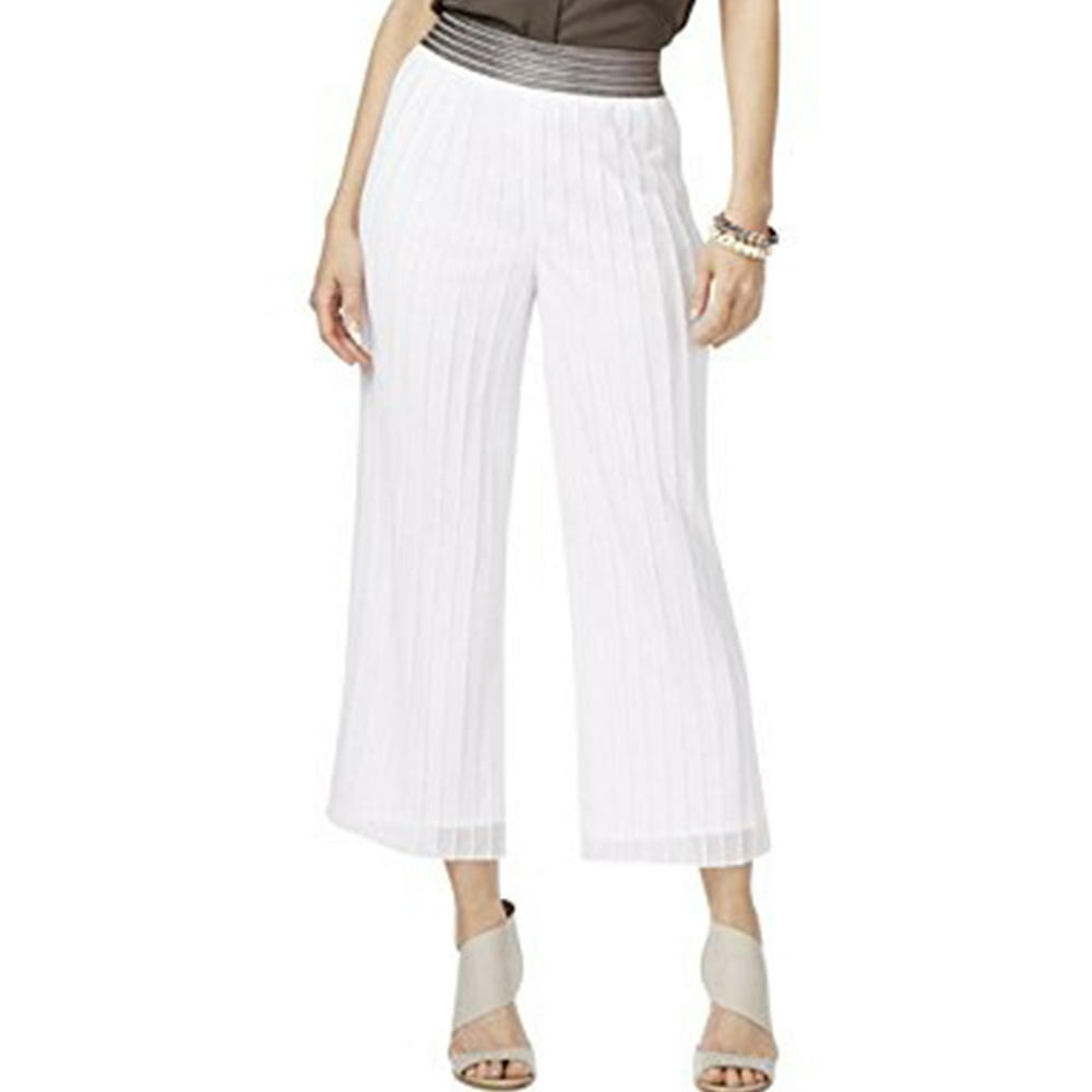 Alfani Alfani Petite Metallic Waist Culottes Gaucho Pants, Bright