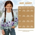 thumbnail image 6 of DISNIMO Girls Long Sleeve Shirt Butterfly Dandelion Printed Long Sleeve Pullover Tops Casual Loose T-Shirts Comfy Crewneck Tunic Blouse Size 5-12, 6 of 8