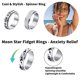 thumbnail image 1 of MUCAL Fidget Anillos para Ansiedad 8pcs Acero Inoxidable Spinner Anillo Anti Ansiedad Anil MUCAL MUCAL, 1 of 2