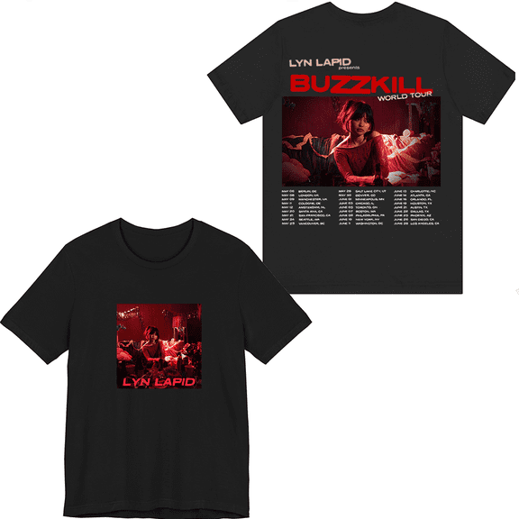 Lyn Lapid Merch Buzzkill World Tour T-shirt Men Women Short Sleeve Crewneck Streetshirt Tops Tee