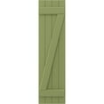 thumbnail image 5 of Ekena Millwork 14"W x 66"H Americraft Four Board (2 Batten) Exterior Real Wood Joined Board-n-Batten Shutters w/ Z-Bar (Per Pair), Moss Green, 5 of 10