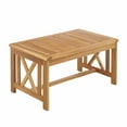 thumbnail image 3 of Alaterre Furniture Manchester Acacia Outdoor Wood 4-Piece Conversation Set, Natural, 3 of 10