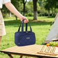 thumbnail image 6 of Portable Insulated Lunch Bag, Compact Large Capacity Cooler Tote, Nylon Thermal Container With Zippered Storage, Heat Retention Foil Lining, Lightweight Design, Picnic And Daily Use Bag, 6 of 6