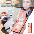 thumbnail image 5 of for Samsung Galaxy S23 Ultra Wallet Case with Shoulder Lanyard Strap, Crossbody Phone Case with Card Holder Slots for Women Girls, Luxury PU Leather Flip Stand Purse Cover Shockproof Case, Pink, 5 of 9