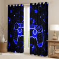 thumbnail image 2 of Manfei Teens Game Console Curtains Pack of 2 (42x84 Each), Black Navy Neon Gradient Curtains Blackout, Modern Video Game Lover Bedroom Curtains, Living Room Curtains Decor, 2 of 6
