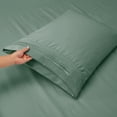 thumbnail image 5 of Clara Clark Split King Sheets For Adjustable Bed, Deep Pocket 5 Piece, Hotel Luxury Ultra Soft Microfiber Bed Sheets Set, Sage Green, 5 of 7