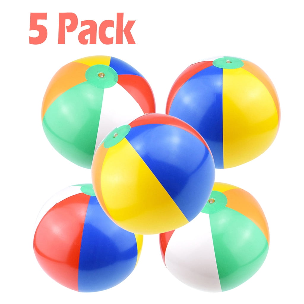 18 NEW MULTI COLORED MINI BEACH BALLS 5" INFLATABLE POOL BEACHBALL PARTY FAVORS 