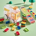 thumbnail image 4 of Automatic Domino Train Toys Set with 120 Dominos,Christmas Birthday Gifts for Kids (Yellow), 4 of 8