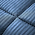 thumbnail image 6 of D.N.G. BEDDINGS 800 Thread Count 3 Piece Comforter Set, 100% Egyptian Cotton Cover, Damask Stripe, Twin/Twin XL Size, Medium Blue Color, 6 of 6