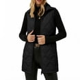 thumbnail image 6 of Maplenight Womens Quilted Vest Longline Zip Up Sleeveless Hooded Puffer Coat Fall Winter Casual Travel Vests, 6 of 9