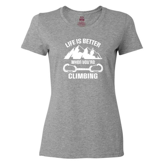 Inktastic Rock Climbing Mountains Women's T-Shirt