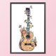 thumbnail image 3 of Cuadros Decorativos Bordado parcial 11CT Flor Instrumento musical DIY Kit estampado Punto de cruz Likrtyny embutido en tela, 3 of 9