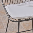 thumbnail image 5 of Modern Counter Stools Set of 2 Geometric Wire Bar Stools with Water Resistant Cushions for Indoor Outdoor Patio Kitchen in Grey Ivory, 5 of 10