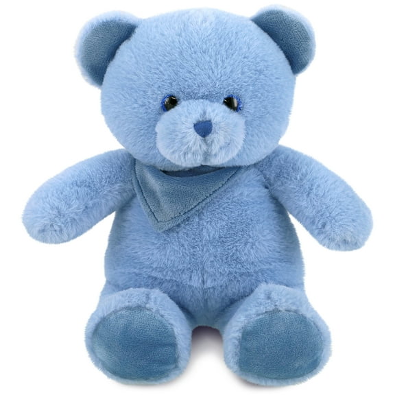 DolliBu Plush Bear Stuffed Animal - Soft  Huggable Baby Blue Bear, Adorable Playtime Bear Plush Toy, Cute Wild Life Cuddle Gifts, Super Soft Plush Doll Animal Toy for Kids and Adults - 8 Inches