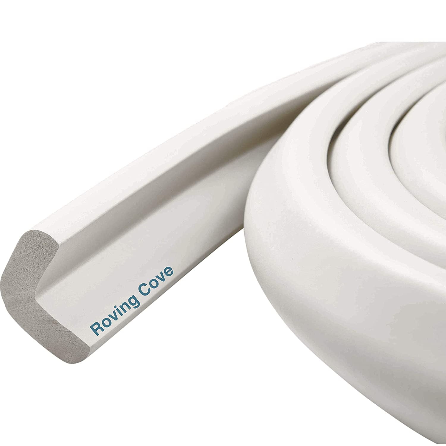 HeftyFit Edge Protector for Baby Proofing (6ft Large Edge Only), Heavy-Duty Soft Furniture Edge Bumper Guards, Desk Edge Cushion, Wall Corner Covers, 3M Adhesive, Oyster White (Off White)