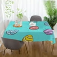 thumbnail image 6 of Easter Eggs Blue Tablecloth Rectangle Colorful Table Cloth Large Square Table Cover for Dining Kitchen Party 60"x120" Decor Gift, 6 of 7
