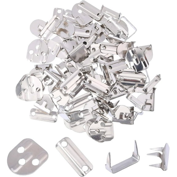 30 Sets Metal Hooks and Eyes Closure No Sew Silver Hooks Trouser Fasteners Silver Hook and Bar Stainless Steel Clasp for Clothing Pants Dress Bags Sewing Crafts