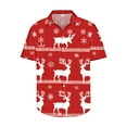 thumbnail image 4 of cllios Men Christmas Shirts Plus Size,Ugly Christmas Hawaiian Shirts Hawaiian Tropical Snowflakes Xmas Holiday Party Tops Vacation Beach Short Sleeve Party Shirts, 4 of 5