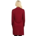 thumbnail image 4 of Moa Collection Women's Classic Open Front Long Sleeve Cardigan with Side Pockets, 4 of 4