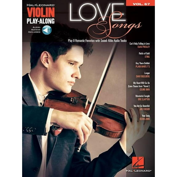 Love Songs : Violin Play-Along Volume 67 (Paperback)