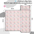 thumbnail image 5 of Mermaid and Seahorse Pink Pattern Toddler Nap Mat with Pillow & Blanket, Soft Sleeping Mat for Preschool Daycare Travel Sleepovers, 5 of 6