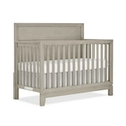 Evolur Lourdes 5-in-1 Convertible Crib in Porcini, Greenguard Gold and JPMA Certified, Easy to Clean, Maintain and Assemble, Made of Hardwood, Wooden Nursery Furniture