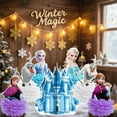 thumbnail image 6 of Frozen Theme Party Decorations 7Pcs Blue and White Snowman Honeycomb Centerpieces,Winter Wonderland Movie Birthday Party Table Decorations, 6 of 7