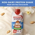 thumbnail image 2 of Premier Protein Almondmilk Non-Dairy Protein Shake, 20g Protein, 5g Sugar, 11 Fl oz, Vanilla, 4 Count, 2 of 6