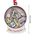 thumbnail image 3 of Colgante de placa decorativa navideña, regalo divertido portátil de madera para recuerdo para niños, 3 of 5
