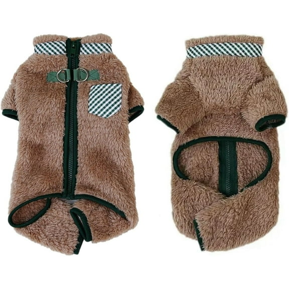 UOSIA Full Body Warm Winter Dog Snow Coat Pajamas Puppy Onesie Bodysuit with Legs