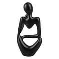 thumbnail image 6 of Resin Thinker Statue Abstract Thinker Figure Thinker Style Decoration for Living Room Office Book Shelf Black Left, 6 of 8