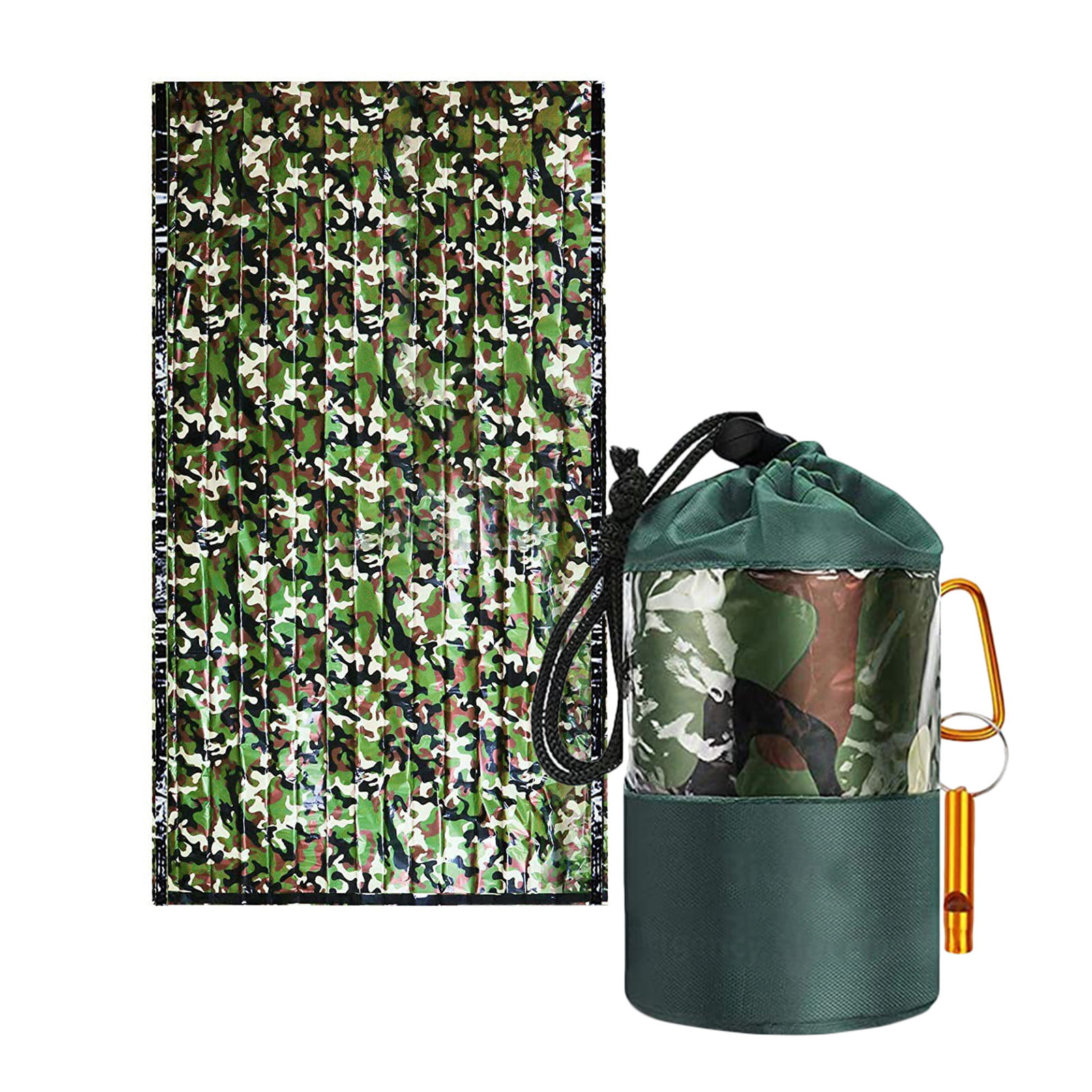 Camouflage Waterproof Reusable Emergency Sleeping Bag Thermal Survival Camping 
