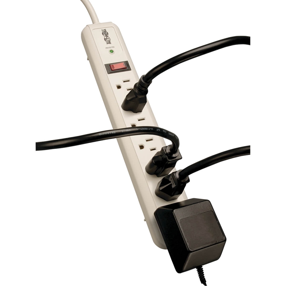 Tripp Lite TLP74R Protect It! 7-Outlet Surge Protector, 4ft Cord
