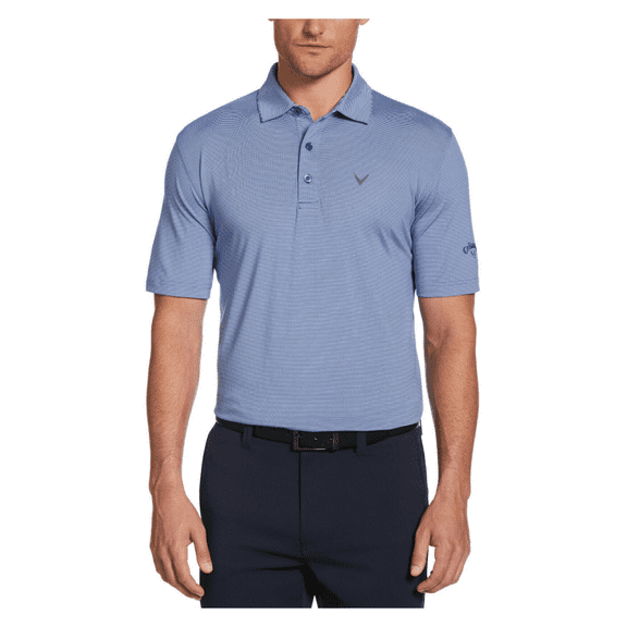 Callaway Men's Pro Spin Fine Line Short Sleeve Golf Polo, Bri White, XL