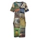 thumbnail image 4 of Pinturas famosas Vestido de bolsillo suelto Falda de verano Vestidos largos con velo Vestidos elegantes, 4 of 7