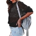 thumbnail image 3 of Long Sleeve Women Hollow Out Casual Knit Sweater, 3 of 5