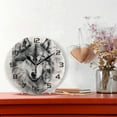 thumbnail image 2 of Dreamtimes Wall Clock Wolf 10 Inch Silent Non Ticking Quality Quartz Battery Operated Digital Round Easy to Read for Home Office Kitchen Decorative, 2 of 7