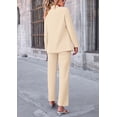 thumbnail image 2 of Conjunto PRETTYGARDEN Beige Medio Blazer Oversize y Pantalones de Pierna Ancha, 2 of 8