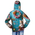 thumbnail image 4 of Cauagu Whimsical Cats and Flowers Scene Print Sun Protection Jacket for Teen,Full-Zipper Long Sleeve Sun Shirts with Pockets UV Hoodie Shirts Outdoor Athletic Jacket-Medium, 4 of 7