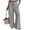 217#Gray, variant on Summer Striped Pants Women Loose Wide Leg Drawstring Pants Lightweight Low Rise Lounge Trousers with Pockets