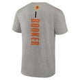 thumbnail image 3 of Men's Devin Booker Heathered Gray Phoenix Suns Playmaker Name & Number T-Shirt, 3 of 3