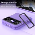 thumbnail image 7 of MonsDirect for 6.7 inch Samsung Galaxy Z Flip 3 5G 2021 Case, Hinge Protection Hard PC Back Shell Anti-Drop Slim Shockproof Full Coverage with Independent Lens Circle for Galaxy Z Flip 3, Purple, 7 of 7